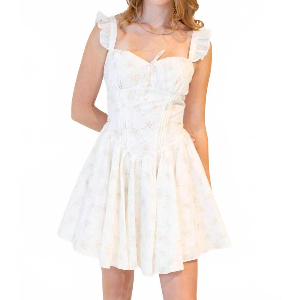 NEW KESTAN ariah mini dress in white